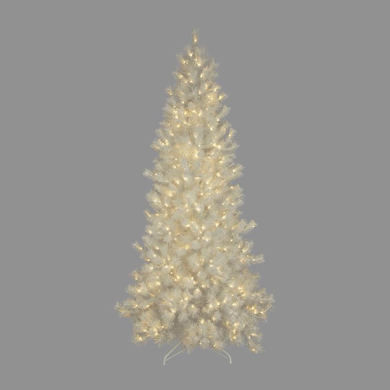 9' Prelit Glittered Pine Tree