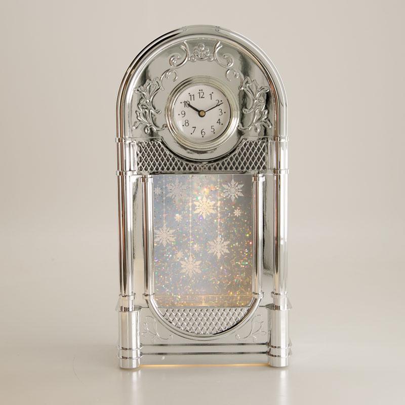 Musical Clock Glitter Globe