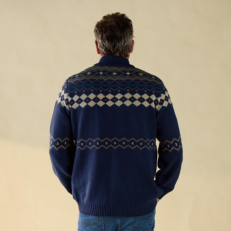 Blue Quarter Zip Sweater