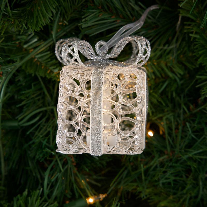 Light Up Present Ornament 1 Light Up Present Ornament