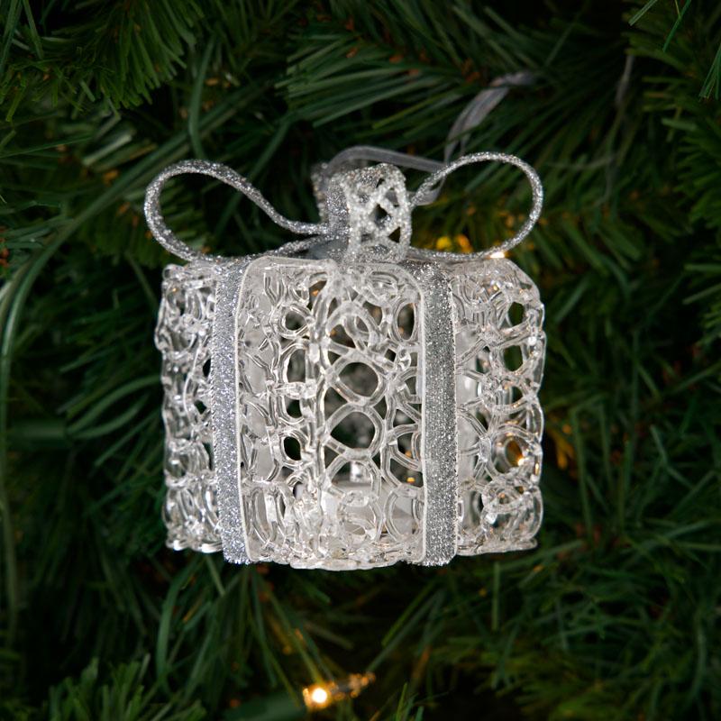 Light Up Present Ornament 2 Light Up Present Ornament