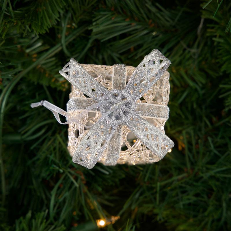 Light Up Present Ornament 3 Light Up Present Ornament
